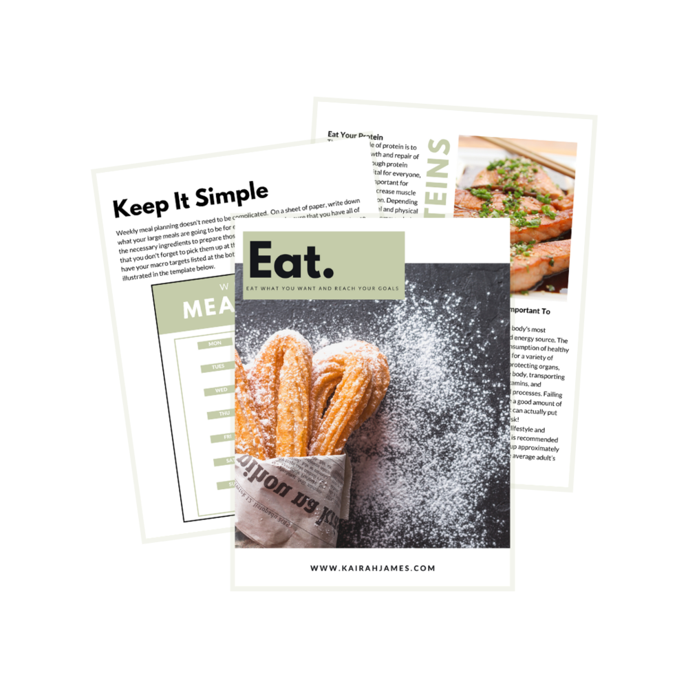 Learn how to reach your goals while eating what you want! Download the FREE nutrition guide here:  https://www.kairahjames.com/eat-nutrition-guide