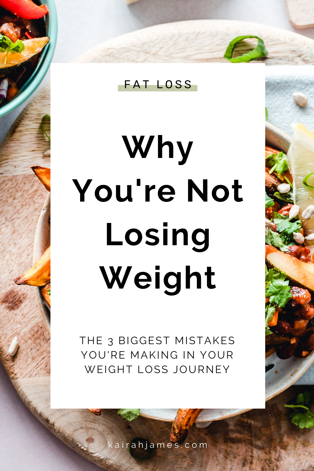 Discover why you’re not losing weight and address the 3 biggest mistakes that you’re currently making in your weight loss journey. Read the full blog post here:  https://www.kairahjames.com/blog/why-youre-not-losing-weight